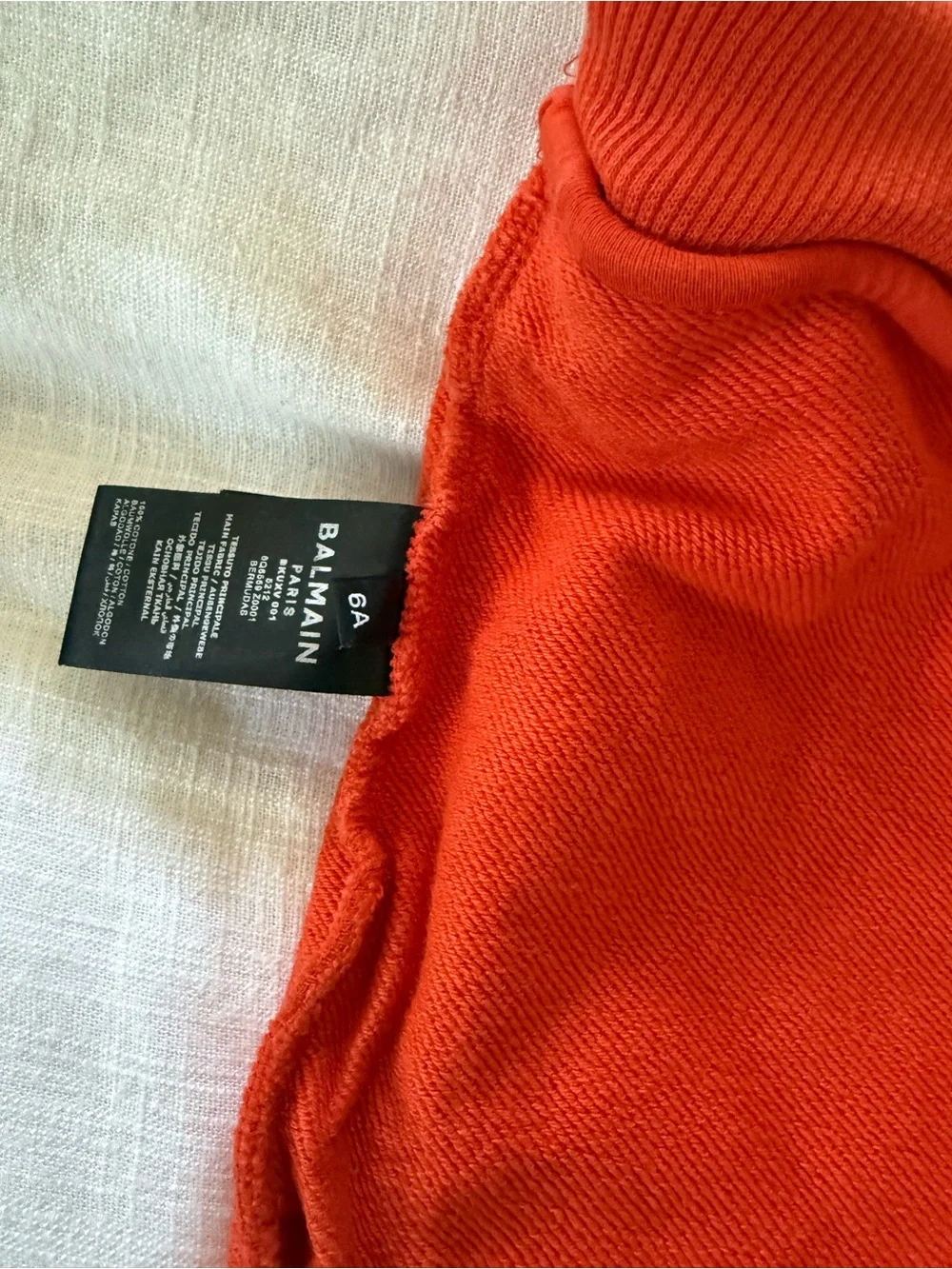 Kids Orange Balmain Logo Pocket Shorts